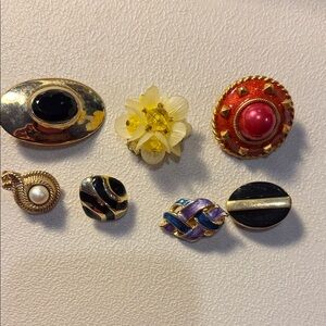 Elegant Multicolor Vintage Clip on Earrings